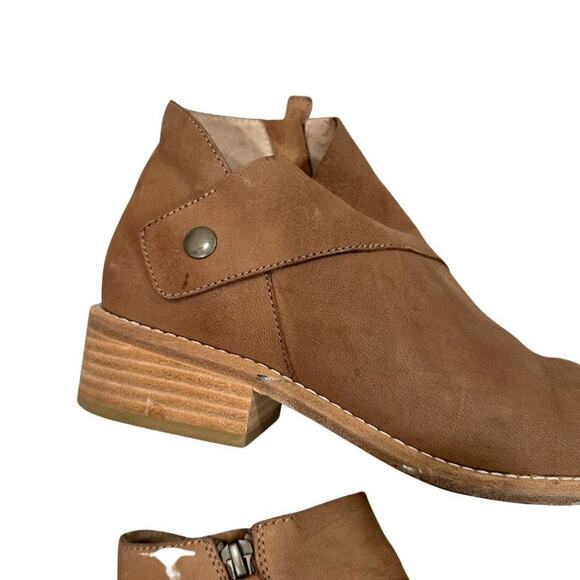 Eileen Fisher Billie Tumbled Nubuck Bootie Light Espresso 7 - Picture 9 of 16